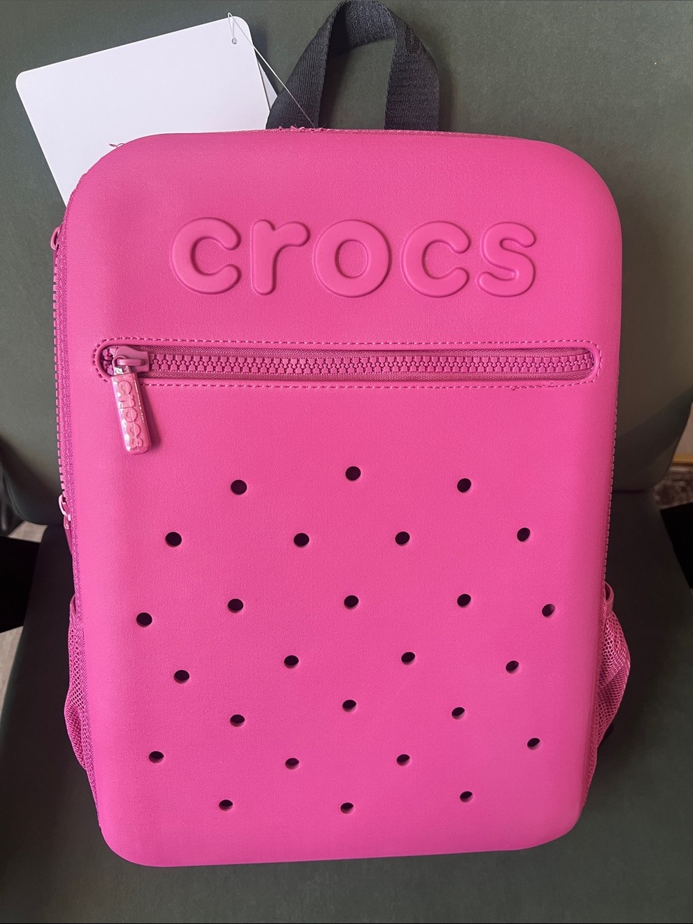 CROCS Pink Backpack with Front Zip Pocket NEW